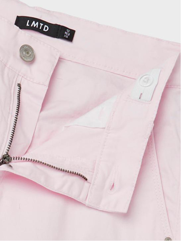 LIMITED by name it Svetlo rožnate dekliške hlače s širokimi nogavicami in žepi LIMITED by name it Hilse