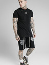 Siksilk Črne moške jeans kratke hlače SikSilk