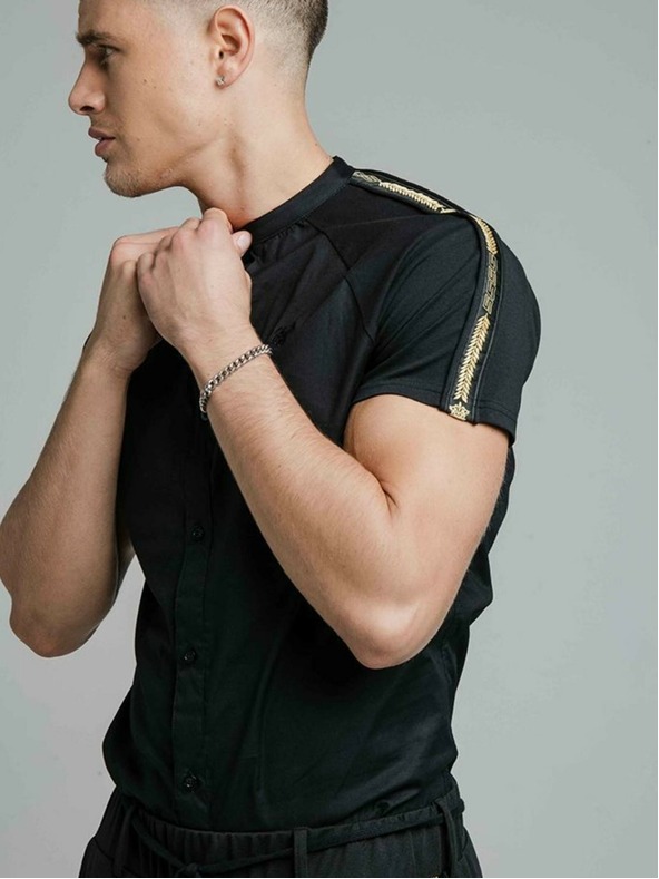 Siksilk Črna moška srajca SikSilk