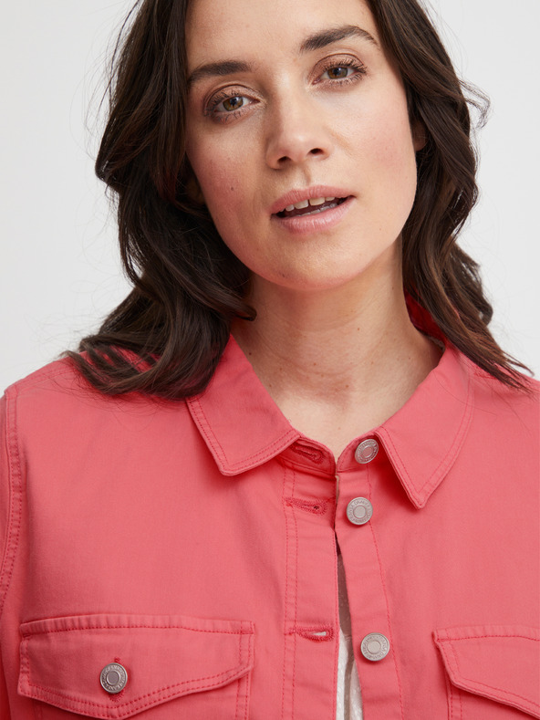 Fransa Rožnata ženska srajčna jakna iz džinsa Fransa