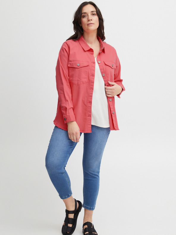 Fransa Rožnata ženska srajčna jakna iz džinsa Fransa