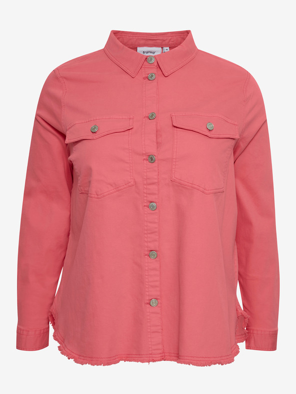 Fransa Rožnata ženska srajčna jakna iz džinsa Fransa