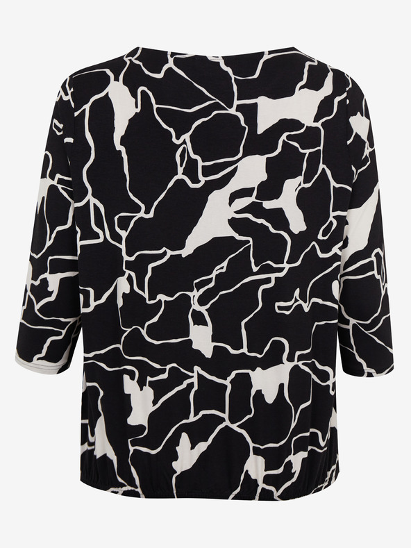 Fransa Bela in črna ženska vzorčasta bluza Fransa