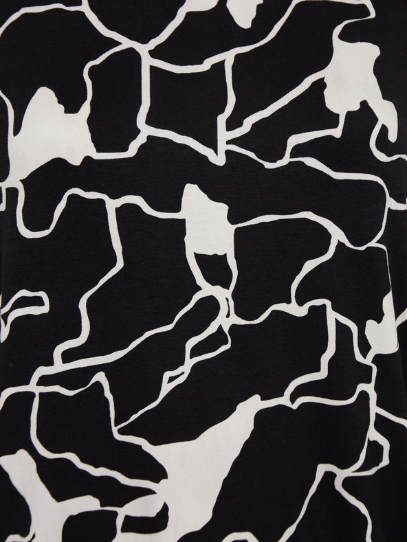 Fransa Bela in črna ženska vzorčasta bluza Fransa