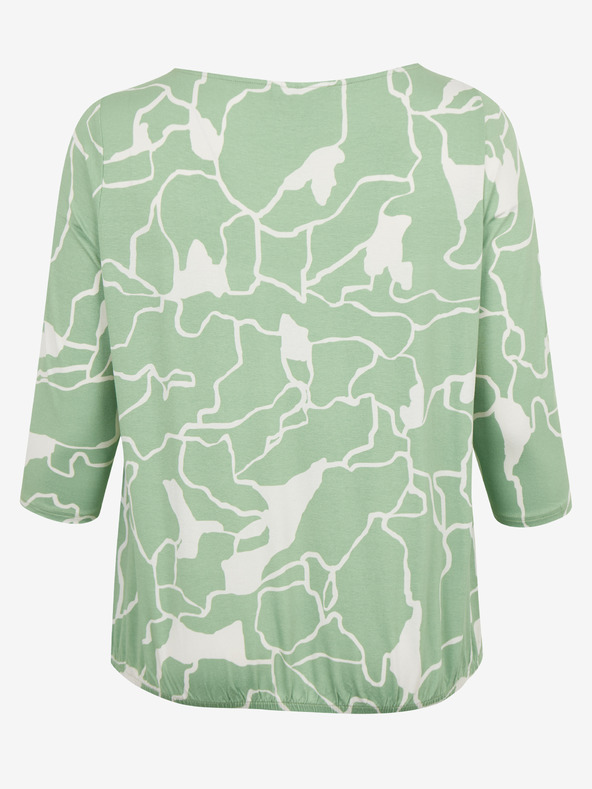 Fransa Ženska bluza z belim in zelenim vzorcem Fransa