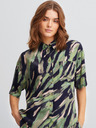 Fransa Črna in zelena ženska vzorčasta srajca Fransa