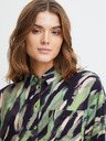 Fransa Črna in zelena ženska vzorčasta srajca Fransa