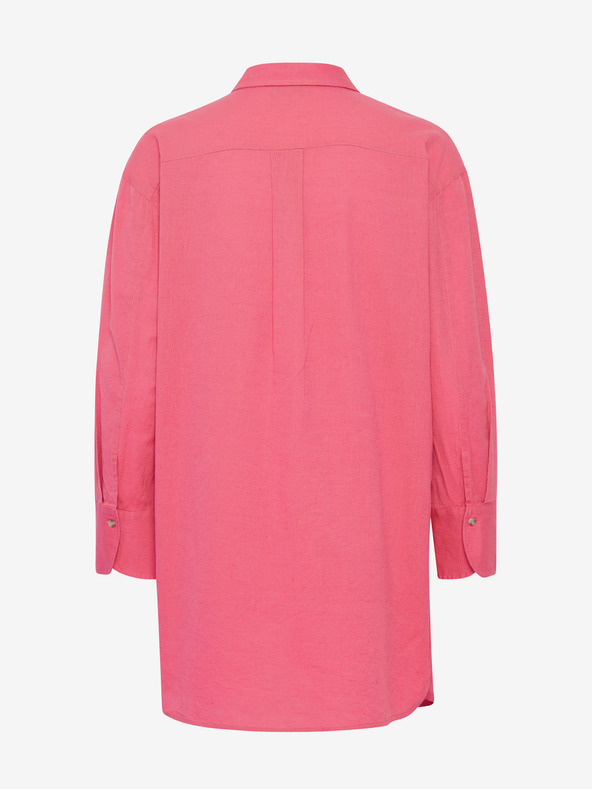 Fransa Rožnata ženska dolga srajca s platnom Fransa