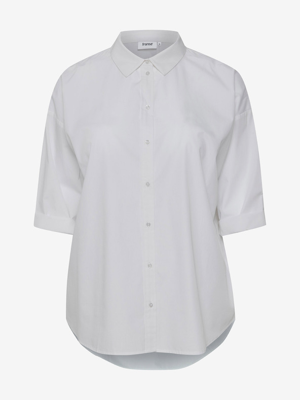 Fransa Bela srajca s podaljšanim hrbtom Fransa