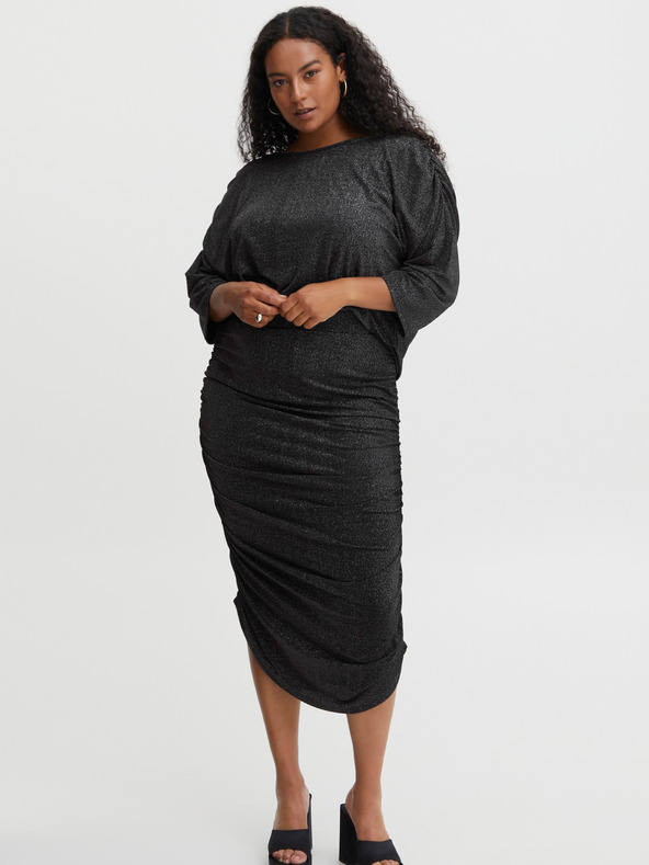 Fransa Fransa črno žensko kovinsko krilo s plaščem