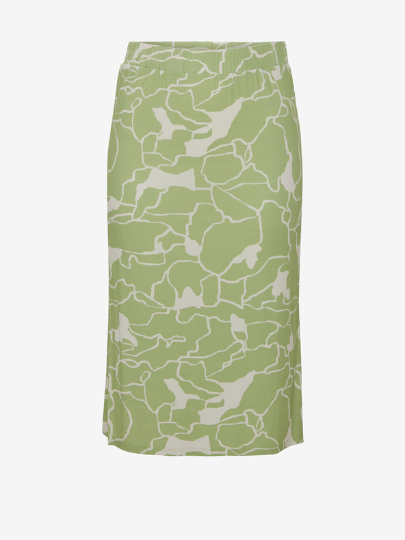 Fransa Belo-zelena vzorčasta ženska krila Midi Fransa