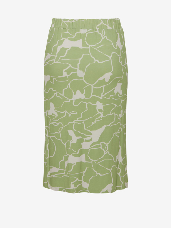 Fransa Belo-zelena vzorčasta ženska krila Midi Fransa