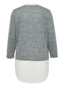 Fransa Ženski sivi žičnati pulover z vložkom za srajco Fransa