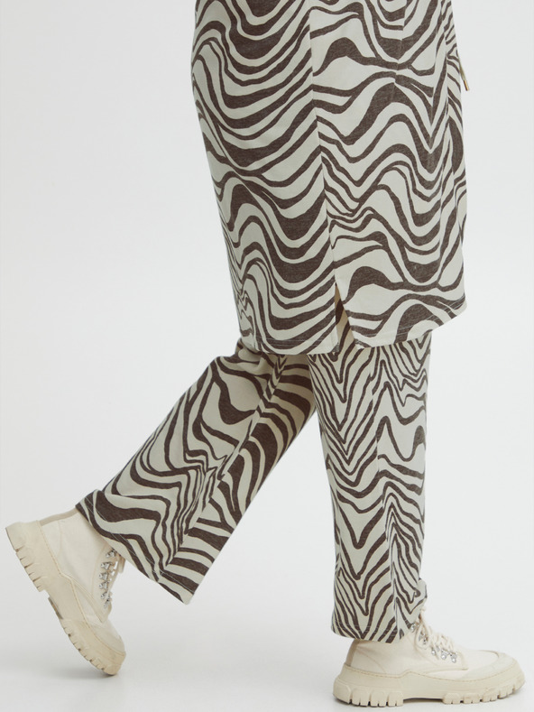 Fransa Ženska rjavo-bela vzorčasta jopica Fransa