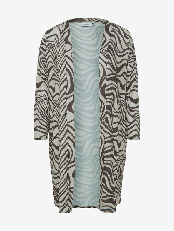 Fransa Ženska rjavo-bela vzorčasta jopica Fransa