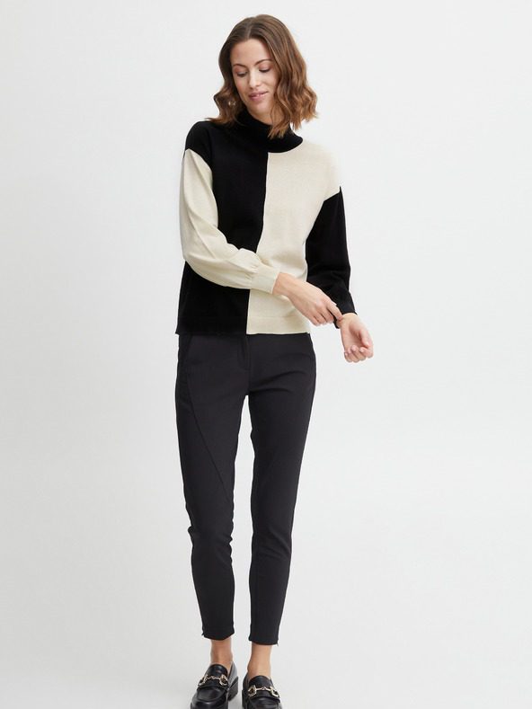 Fransa Kremast in črn ženski pulover Fransa