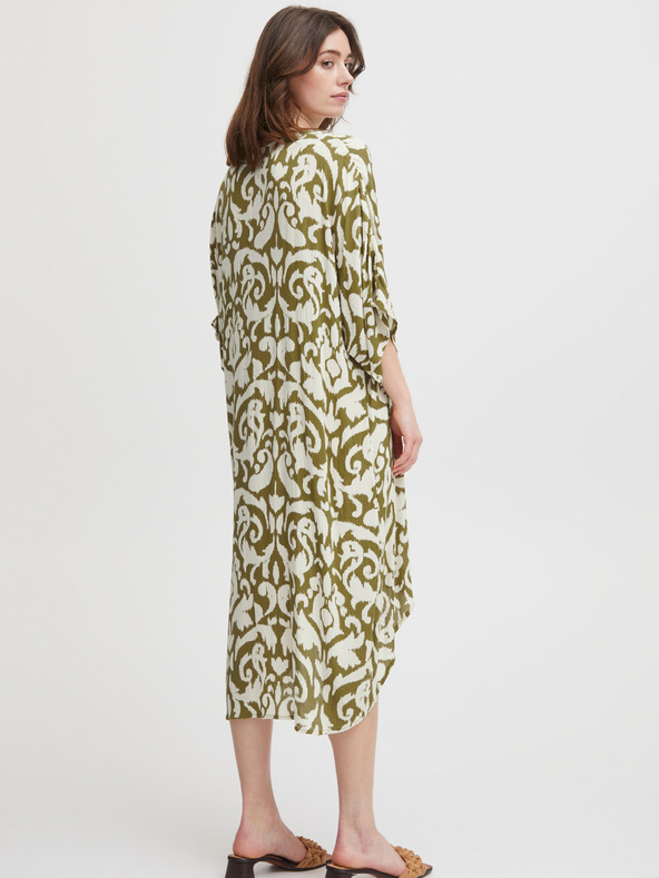 Fransa Bela in kaki ženska srajčna obleka z vzorcem Fransa