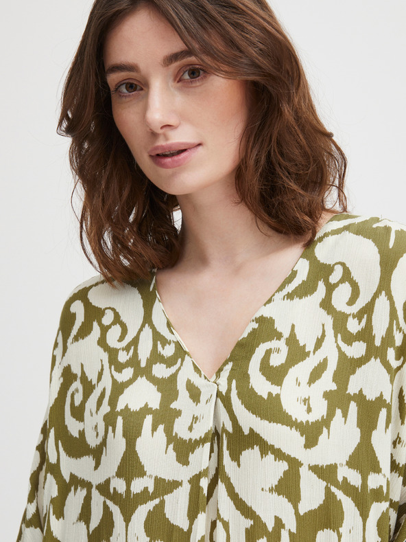 Fransa Bela in kaki ženska srajčna obleka z vzorcem Fransa