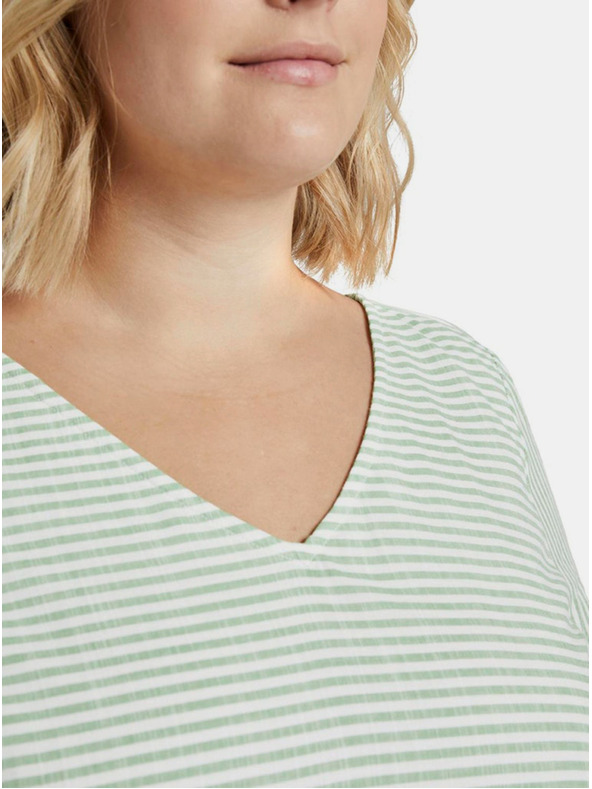 My True Me Tom Tailor Svetlo zelena ženska črtasta obleka My True Me Tom Tailor