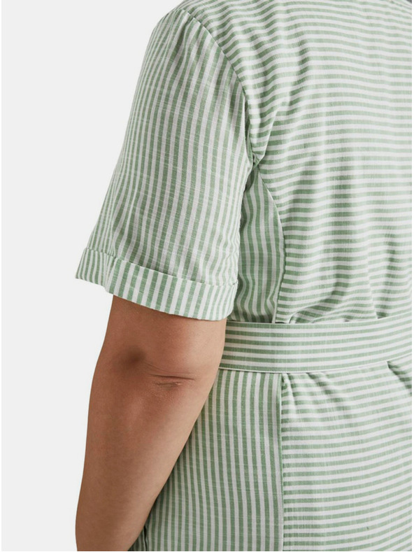 My True Me Tom Tailor Svetlo zelena ženska črtasta obleka My True Me Tom Tailor