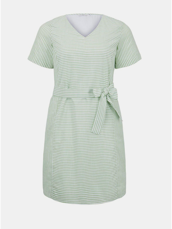 My True Me Tom Tailor Svetlo zelena ženska črtasta obleka My True Me Tom Tailor