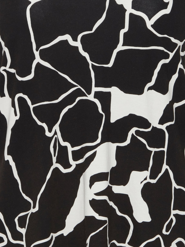 Fransa Belo-črna ženska vzorčasta majica Fransa