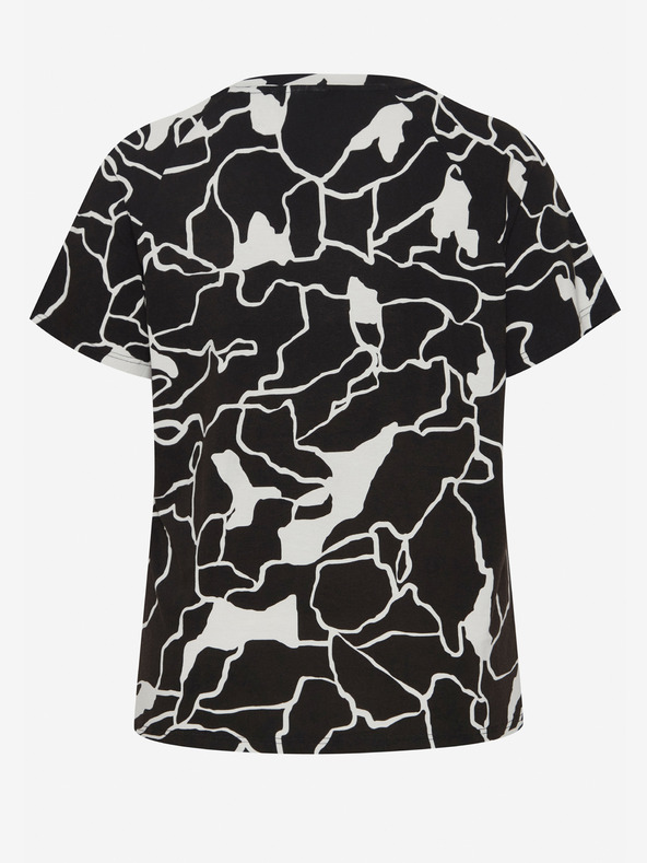 Fransa Belo-črna ženska vzorčasta majica Fransa