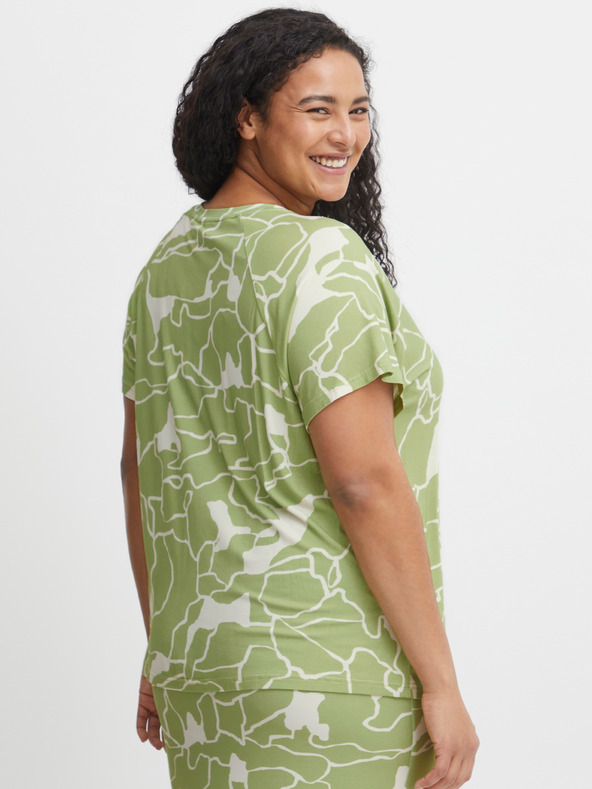 Fransa Bela in zelena ženska vzorčasta majica Fransa