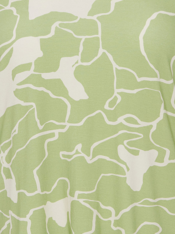 Fransa Bela in zelena ženska vzorčasta majica Fransa