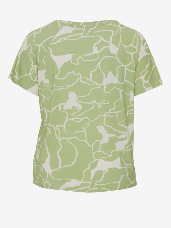 Fransa Bela in zelena ženska vzorčasta majica Fransa