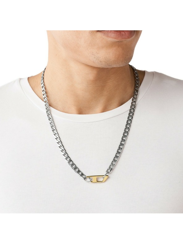 Diesel Moški jekleni ogrlica Diesel DX1343040