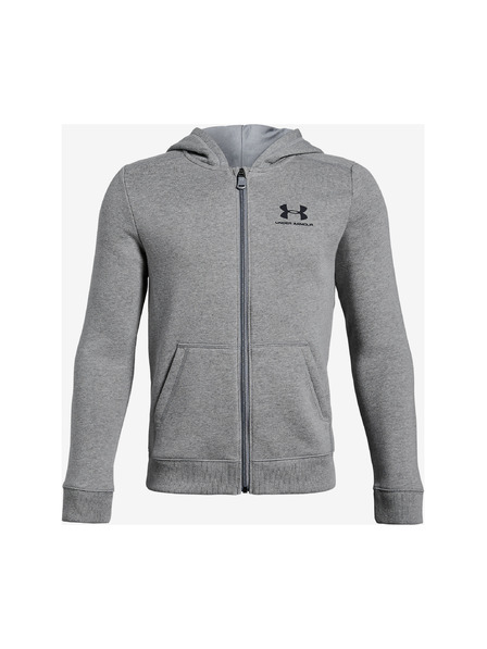 Under Armour Deški pulover Under Armour EU Cotton Fleece Full Zip-BLK