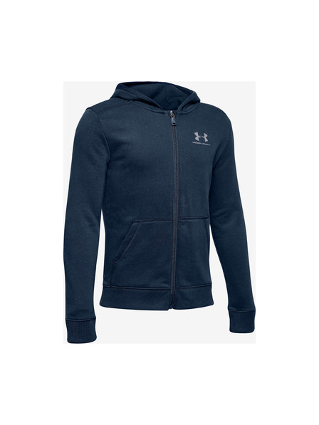 Under Armour Deški pulover Under Armour EU Cotton Fleece Full Zip-BLK