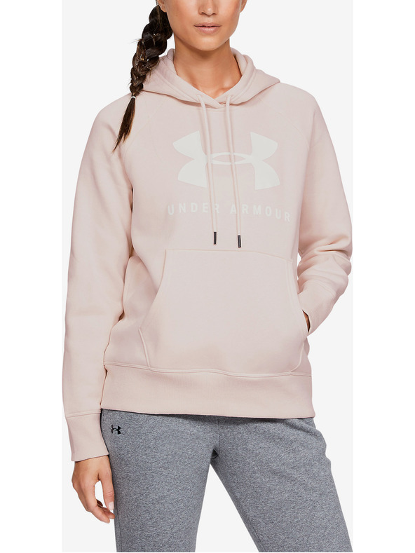 Under Armour Ženski pulover Under Armour RIVAL FLEECE SPORTSTYLE GRAPHIC HOODIE-B